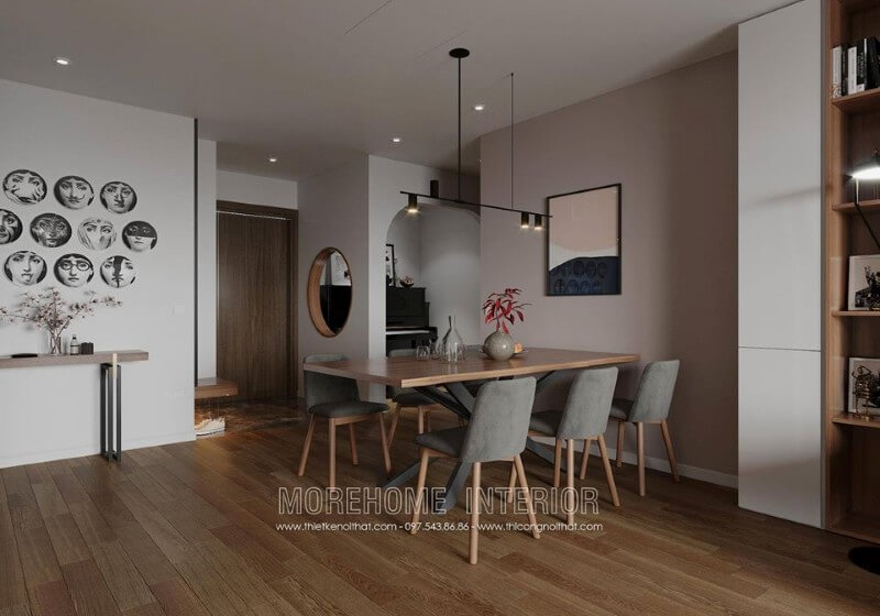 Thiết kế nội thất phòng ăn chung cư hiện đại