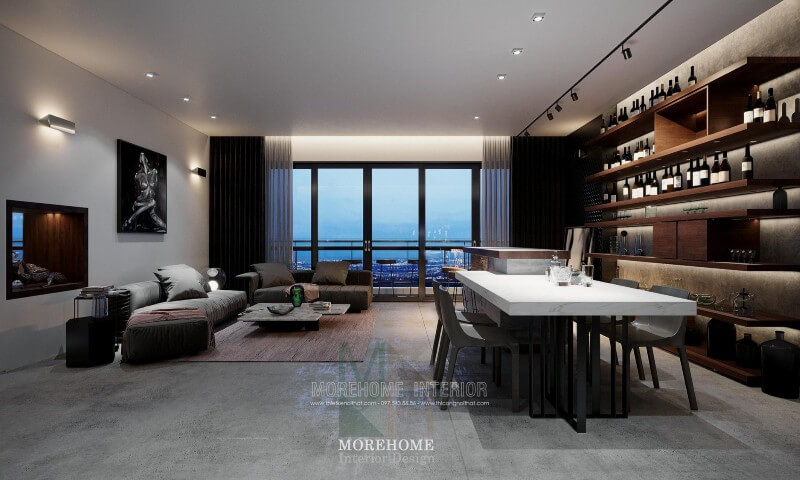 Thiết kế nội thất phòng ăn chung cư hiện đại