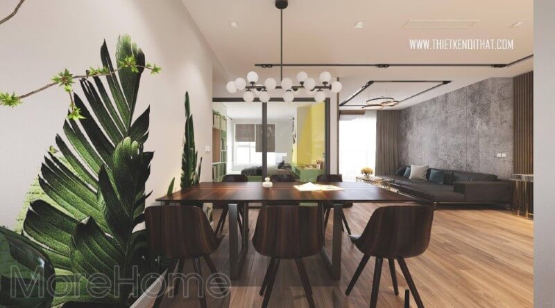 Thiết kế nội thất phòng ăn chung cư hiện đại