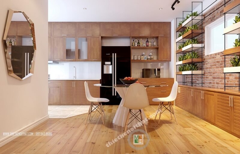 Thiết kế nội thất phòng ăn chung cư hiện đại