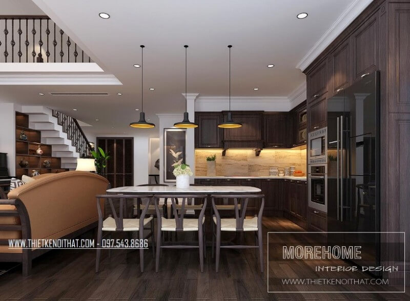 Thiết kế nội thất phòng ăn chung cư hiện đại