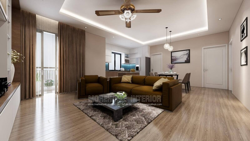 Thiết kế nội thất phòng khách chung cư hiện đại Mẫu nội thất chung cư đẹp