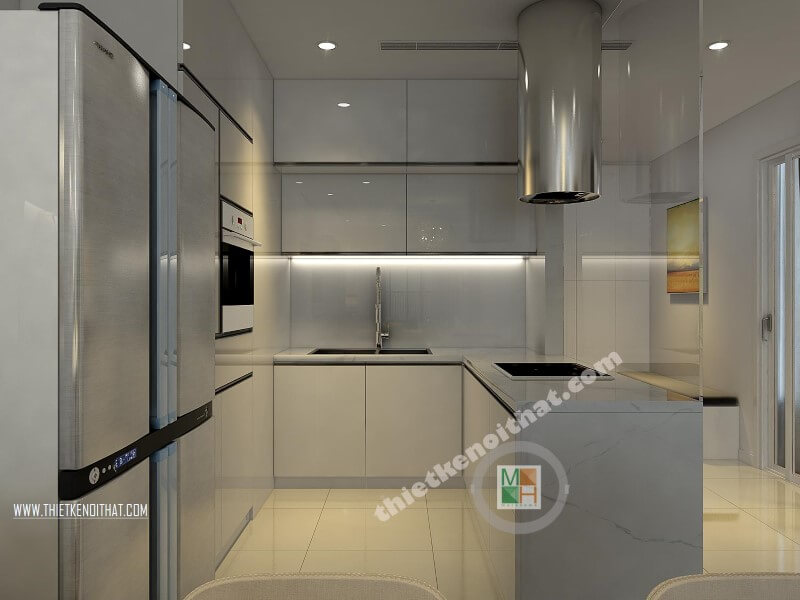 Đá ốp bàn đảo nhà phố