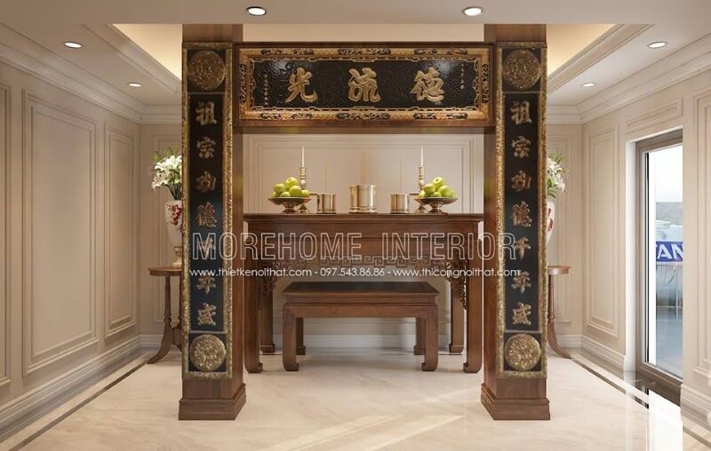 Thiết kế phòng thờ biệt thự