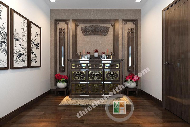 Thiết kế phòng thờ biệt thự