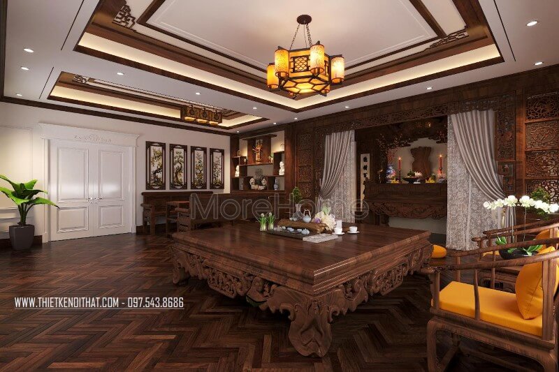 Thiết kế phòng thờ biệt thự