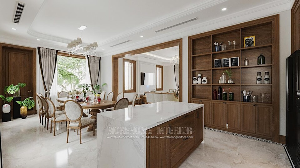 Đá ốp bàn đảo nhà phố