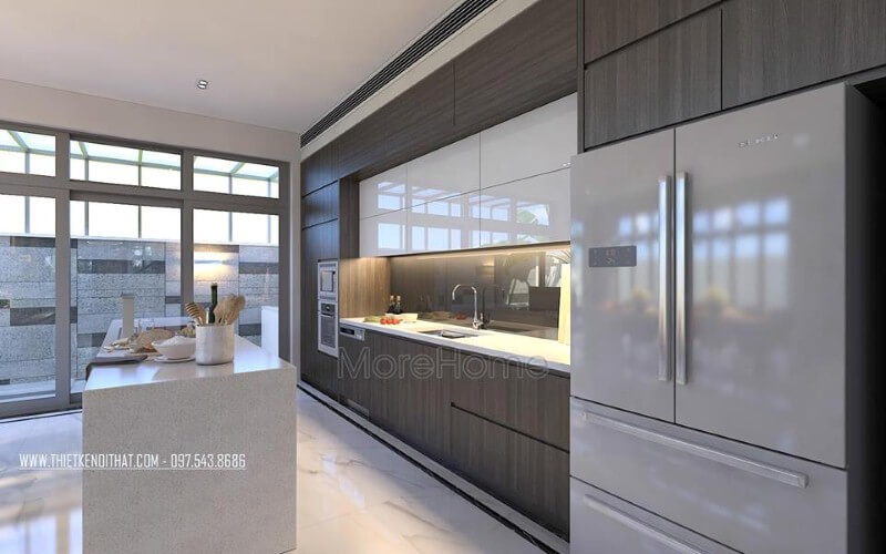 Đá ốp bàn đảo nhà phố