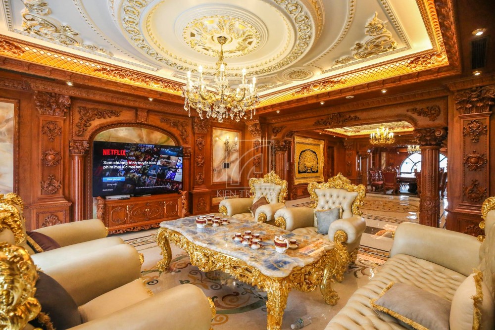 Thiết kế nội thất biệt thự cổ điển phong cách châu Âu